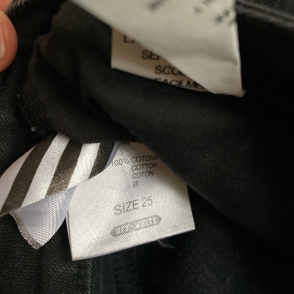 Off white denim black patchwork jeans - Picture 4 of 4